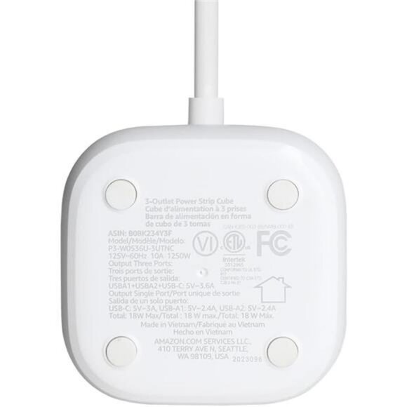 Power Strip Cube with USB C USB A Outlets and 5 Ft Extension Cord Travel - Picture 3 of 7